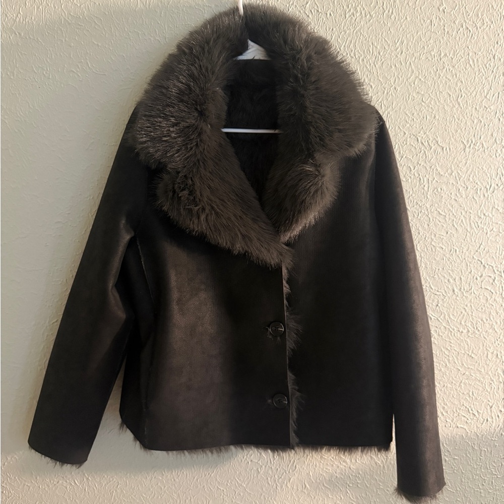 Zara Reversible Faux Fur Women's jacket